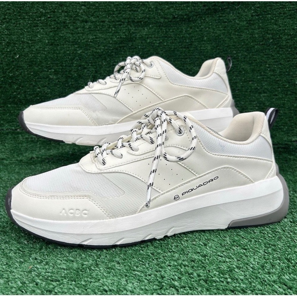 Piquadro‎ x ACBC Corner20 White Cream Sneakers Mens EU 46 SN6710RU/BI